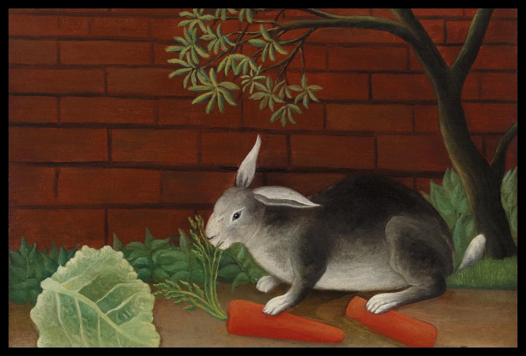Plakat 60x40cm Das Mahl des Kaninchens, Rousseau Vintage für das Wohnzimmer
