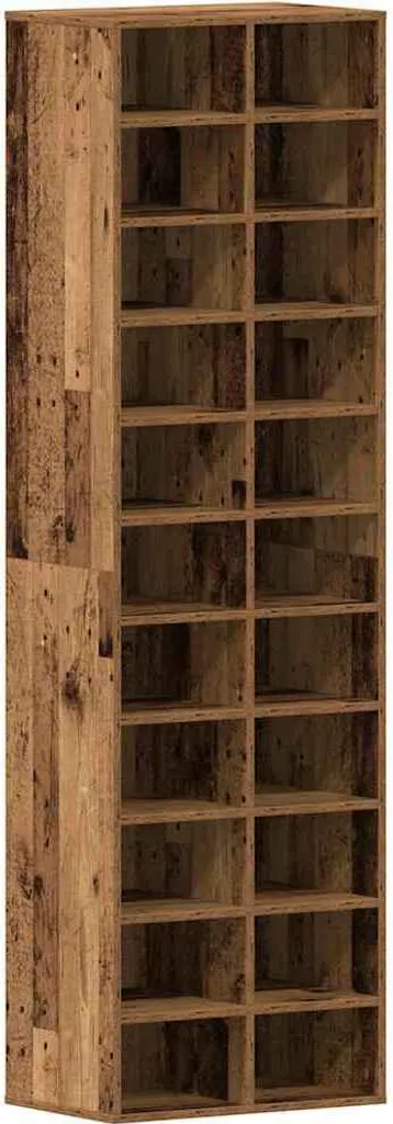Scarpiera 22 Vani Legno Antico vidaXL | Mobile a Colonna 183 cm