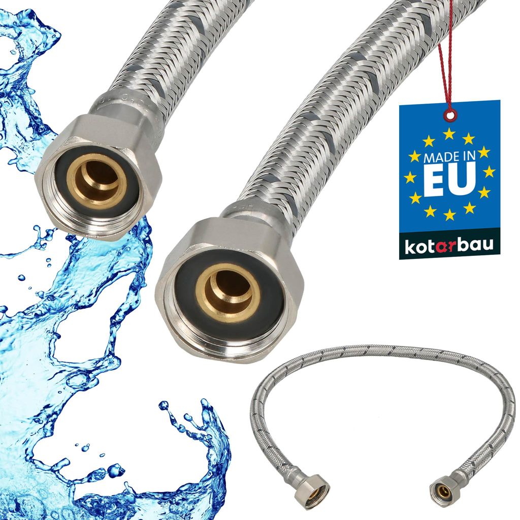 KOTARBAU® Tubo Flessibile per Rubinetto 1/2“ x 3/8“ Immagine del prodotto 