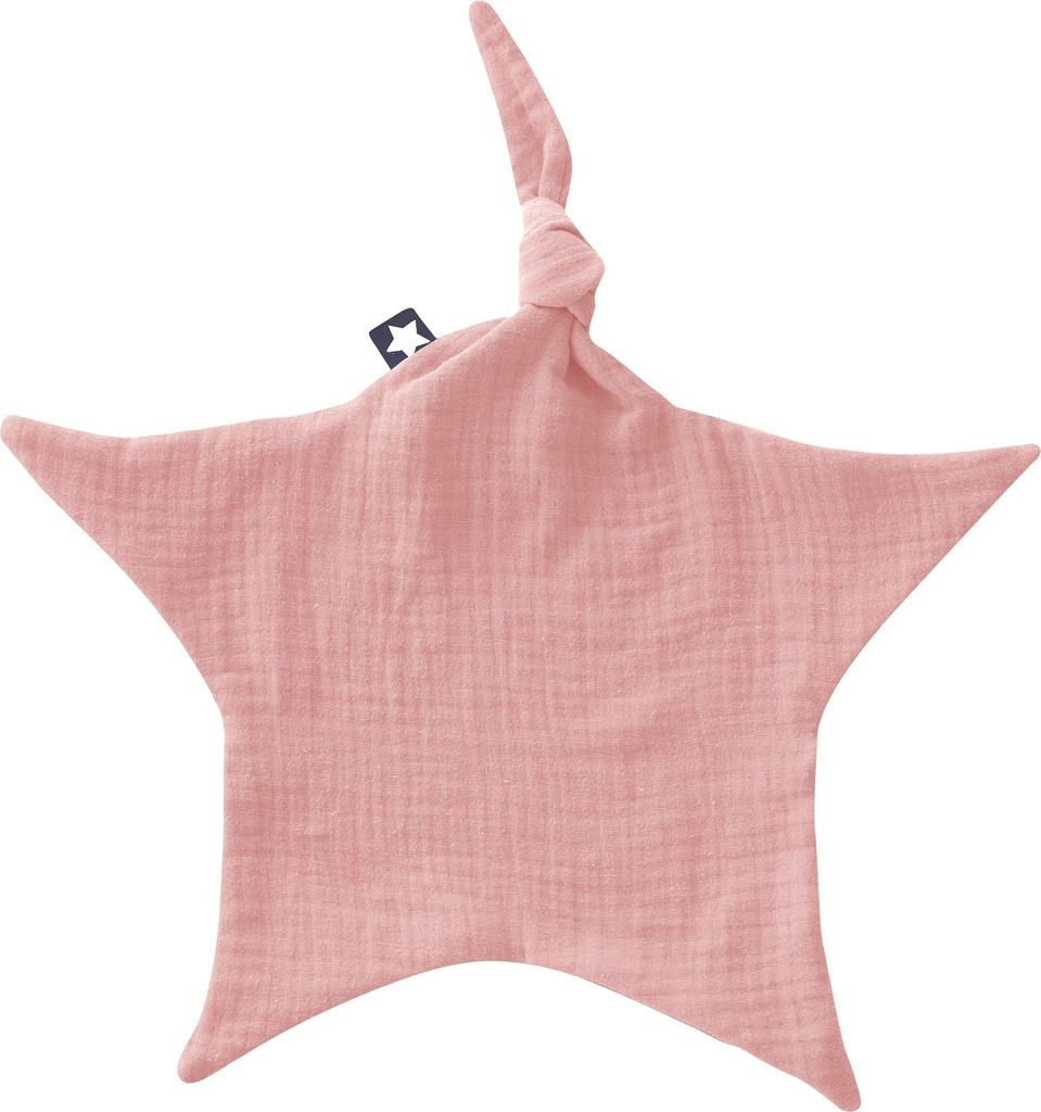 Musselin-Schnuffeltuch - Rose - Ø 35 cm - Sternform
