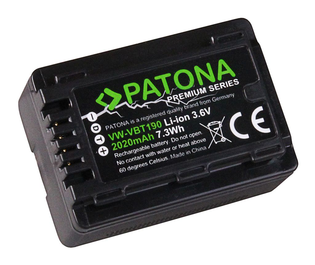 PATONA Premium Akku f. Panasonic VW-VBT190 HC-V757 V777 Produktbild 