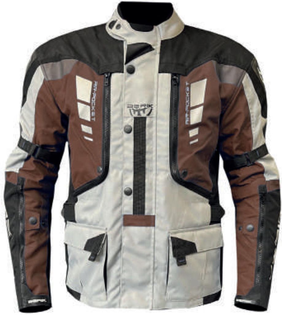 Berik Ferpho wasserdichte Motorrad Textiljacke, schwarz/braun, 54
