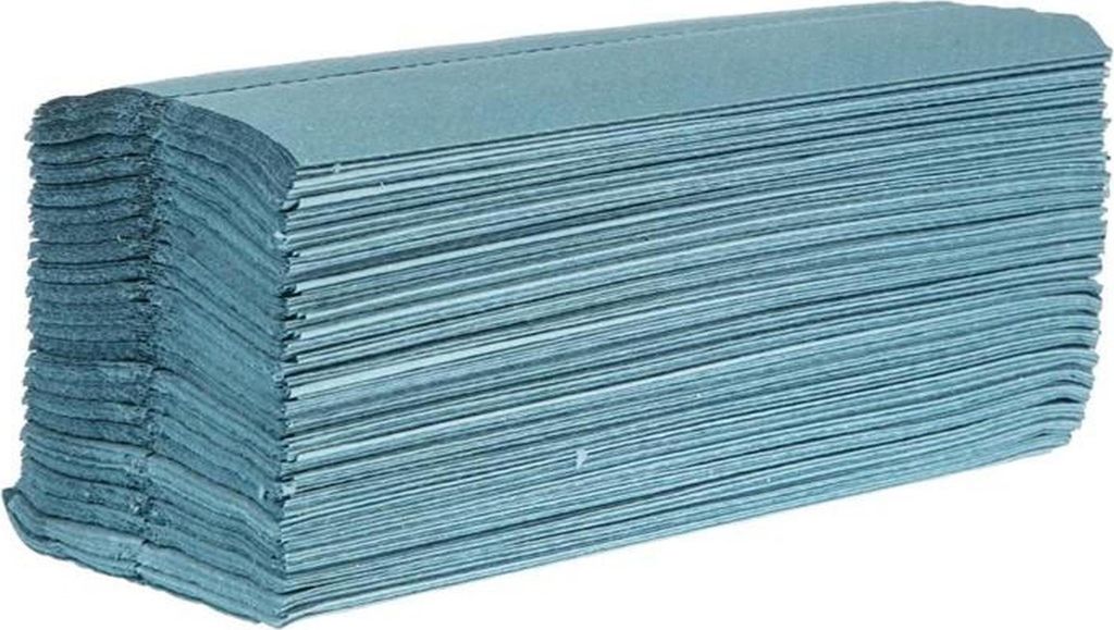 Jantex Papierhandtücher mit C-Falz und 1-lagig in blau mit 2850 Blatt