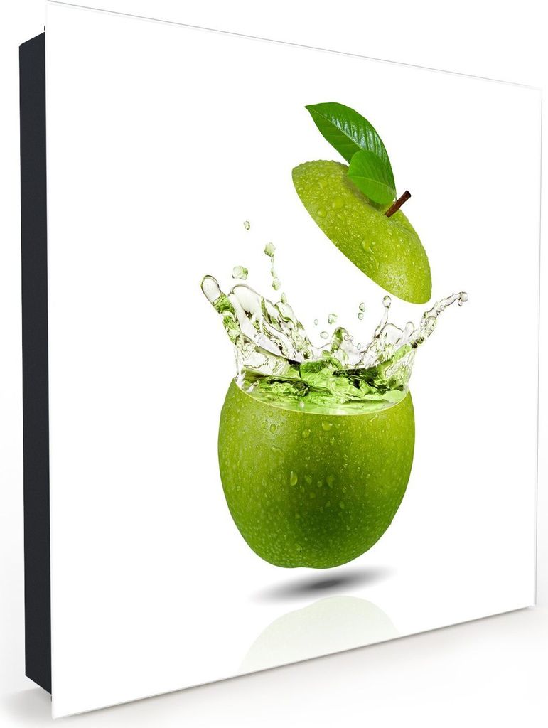 Nachbildung-Schlüsselkasten, Magnetpinnwand und Memoboard mit Glasfront Motiv Wasser in Apfel