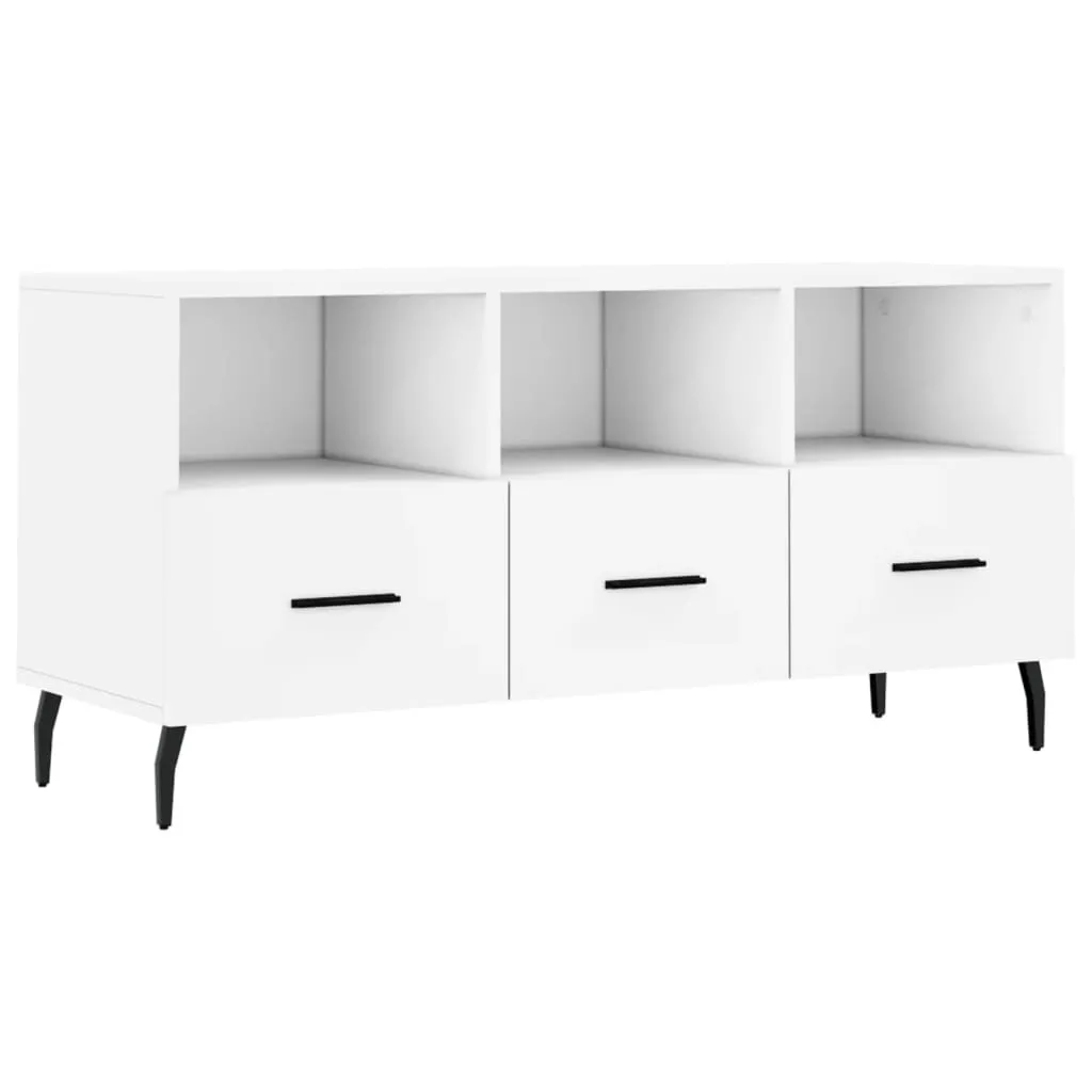 Carrello Porta TV Bianco 102x36x50 cm SYFAX™ - Legno Multistrato