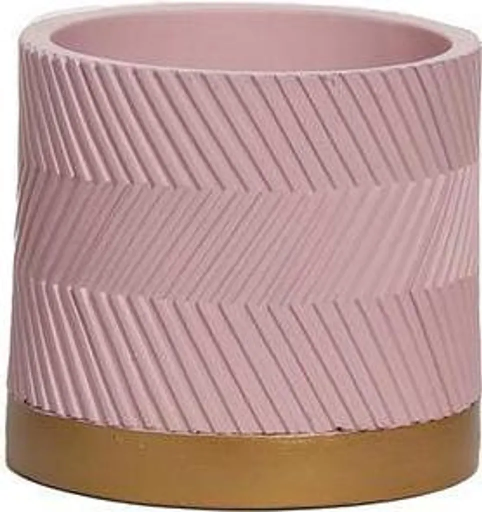 Pot de fleurs rose mat Ø 15 cm pour intérieur et extérieur - Modèle Deco