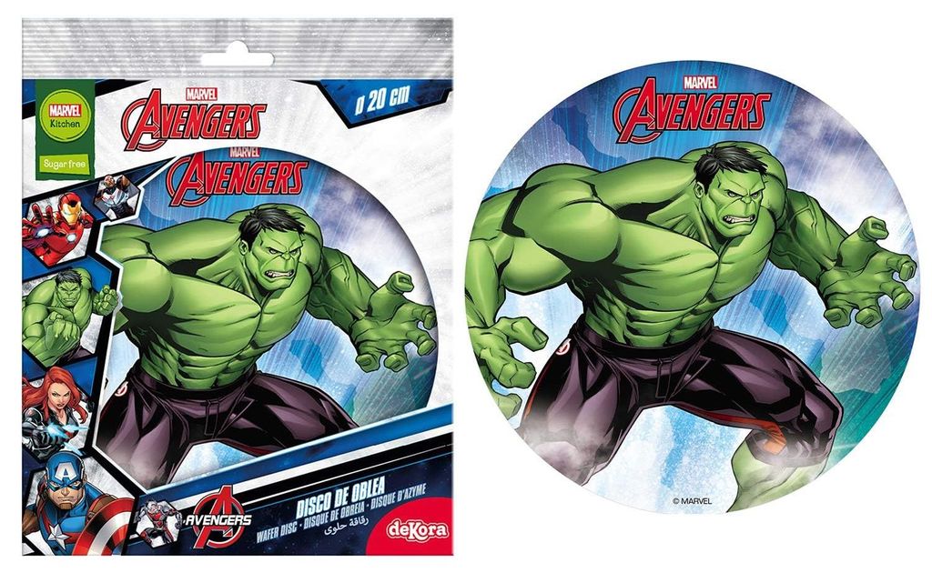 Dekora Hulk Essbarer Tortenaufleger  20cm Produktbild 