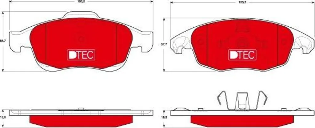Plaquettes de frein haute performance TRW GDB1690DTE - Qualité d'origine