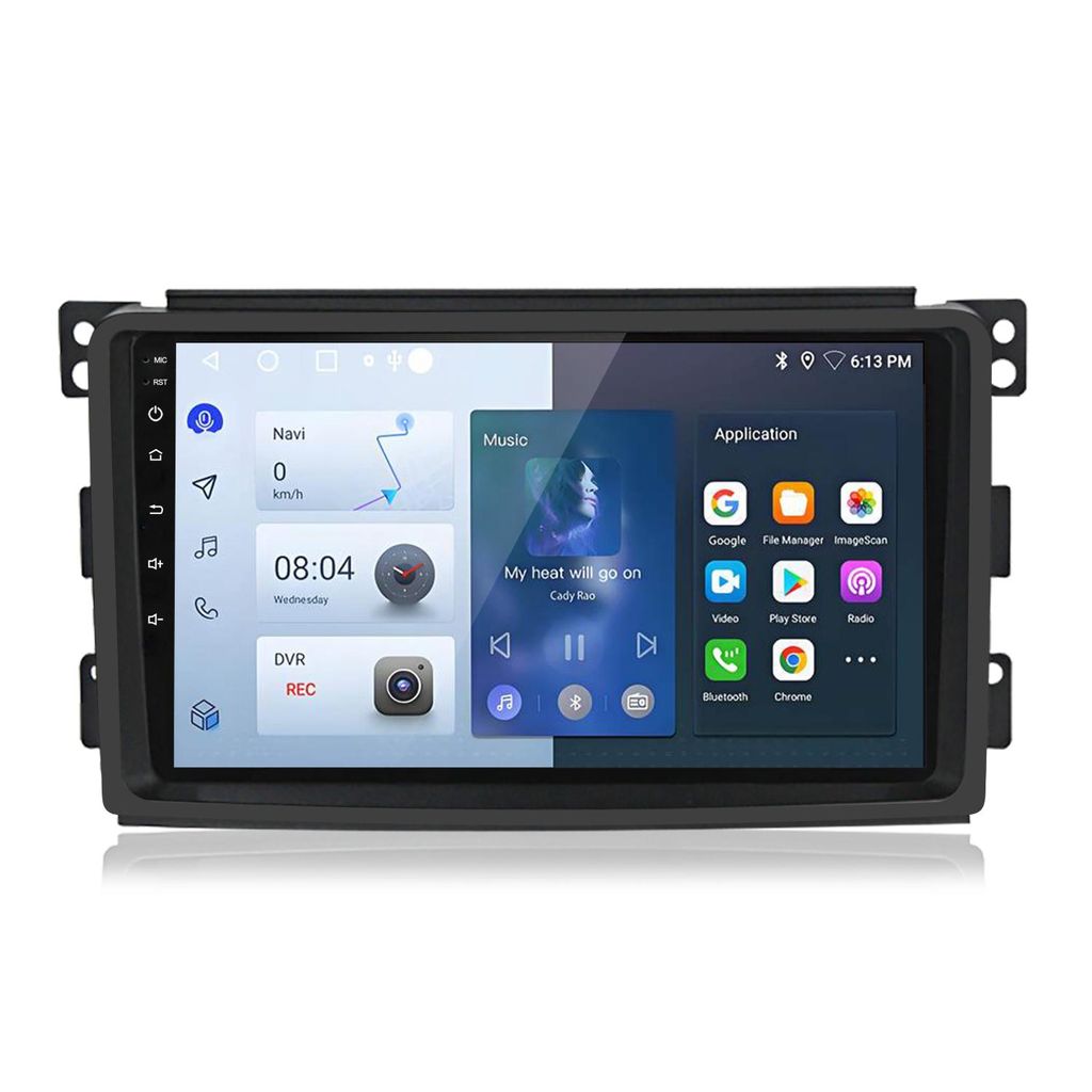Für Benz Smart Fortwo 451 2005-2010 6+128G Android13 9"Autoradio GPS Nav BT SWC WIFI kabellos Carplay 4GSIM DAB+ 8Kern