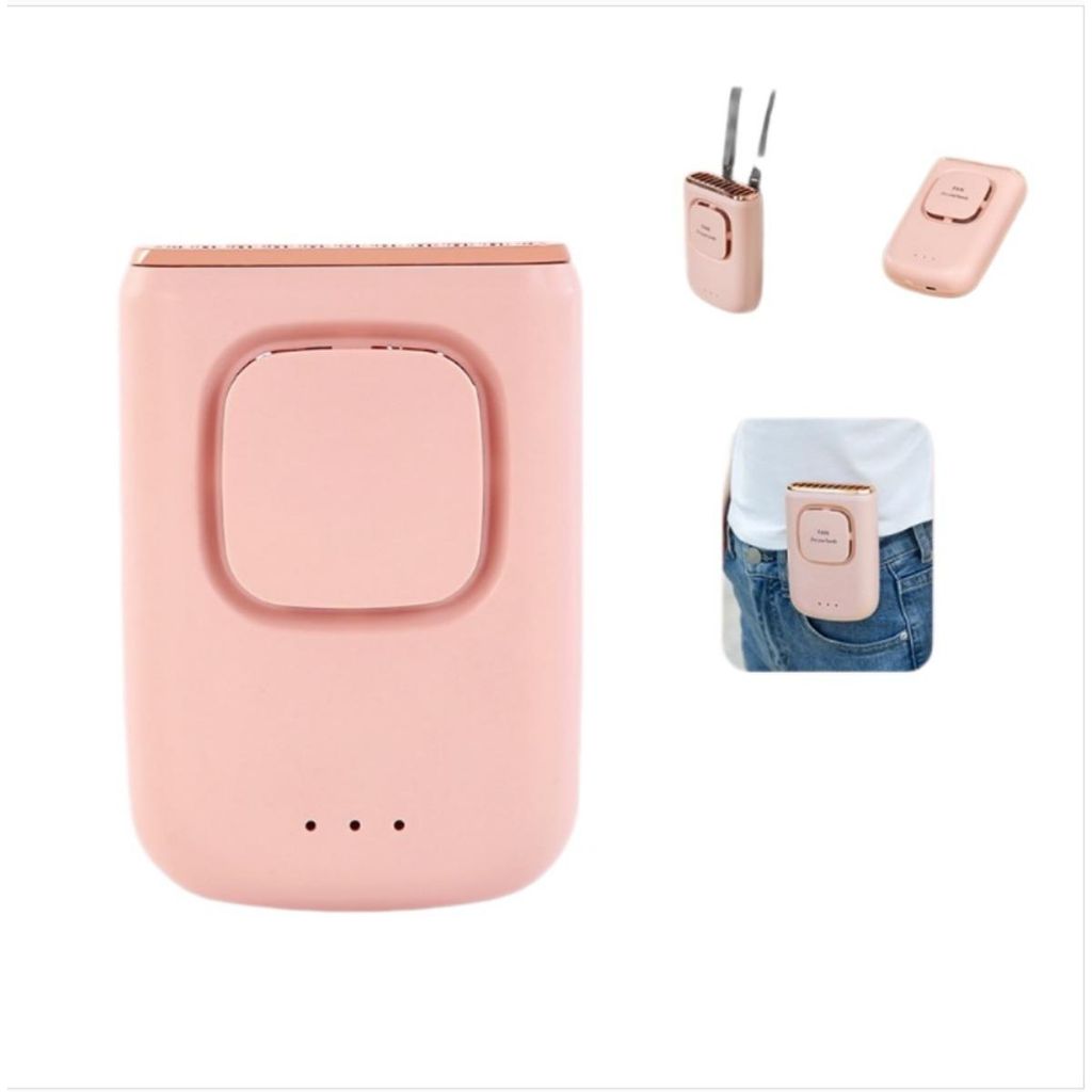 INF Kompakter Mini-Halsventilator 2000mAh ABS, 3-Stufen, für Reise Rosa