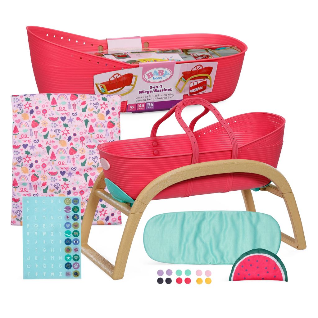 BABY born 3 in 1 Wiege Pinplay mit Pins zum Verzieren