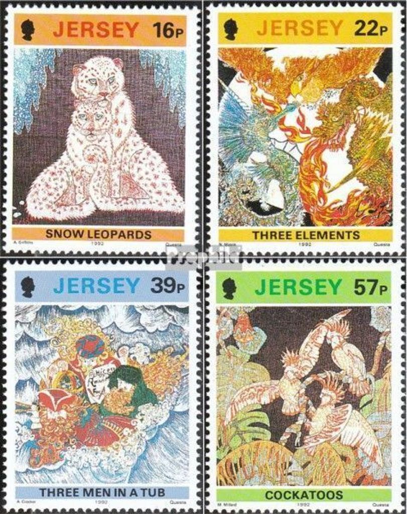 Briefmarken GB - Jersey 1992 Mi 581-584 (kompl.Ausg.) postfrisch Batik