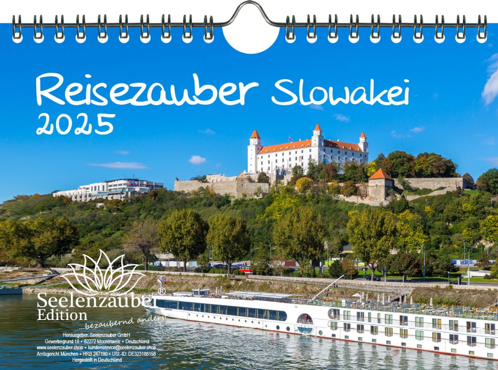 Reisezauber Slowakei DIN A5 Wandkalender für 2025 Bratislava Urlaub Reise - Seelenzauber
