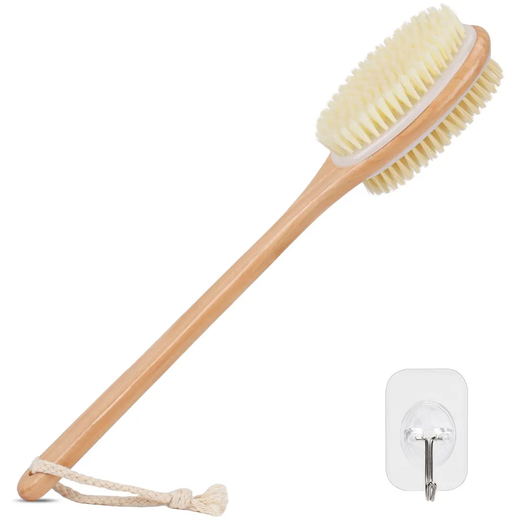 Brosse pour laver le dos facilement sous la douche manche long robuste