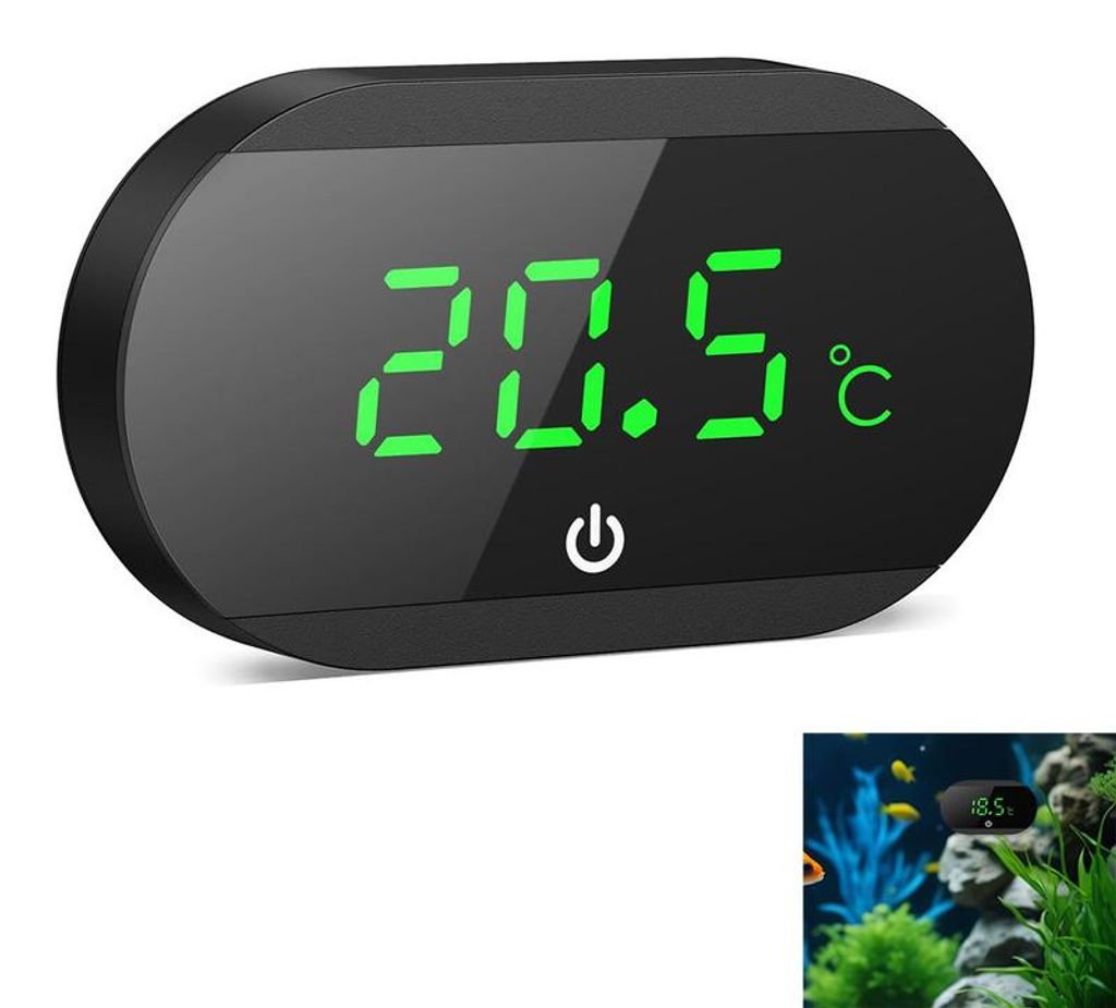 Aquarium Thermometer, Mini Aquarium Thermometer Digital – Produktbild 