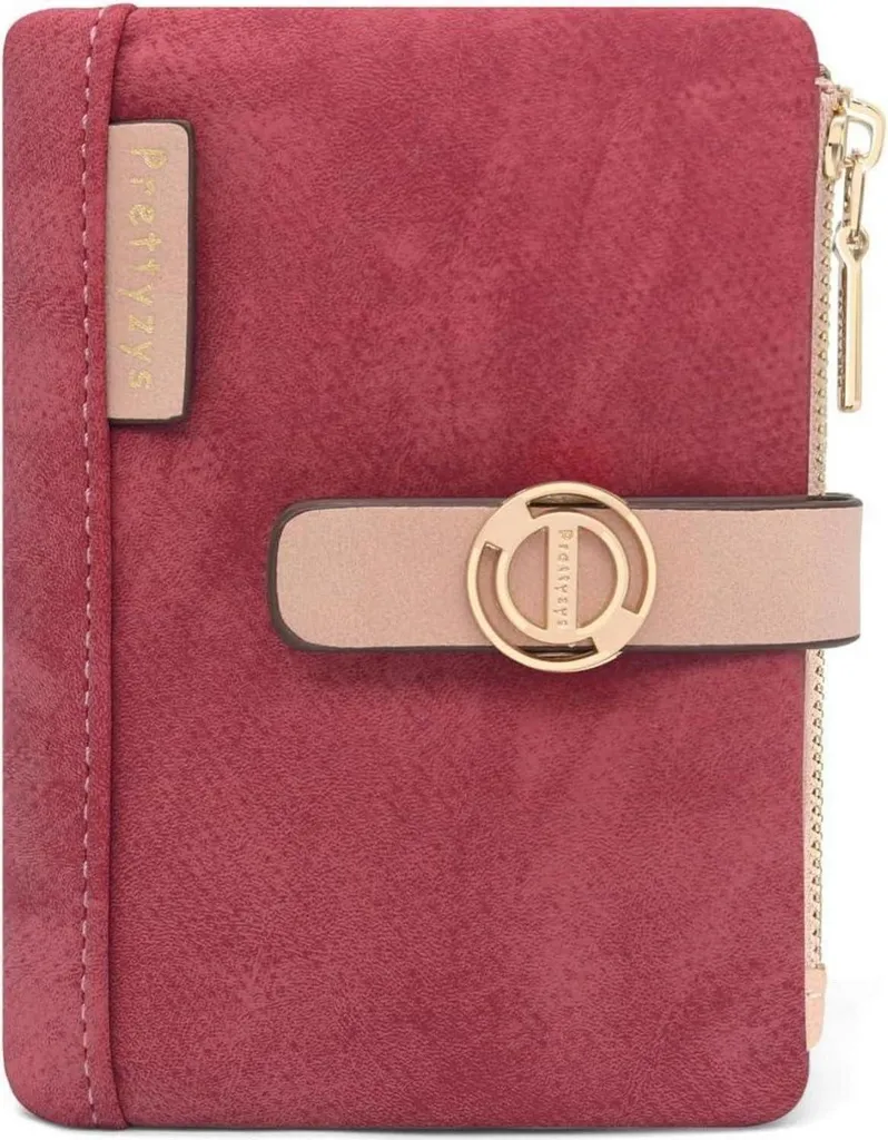 Porte-monnaie femme petit format rouge vin idéal pour sac à main