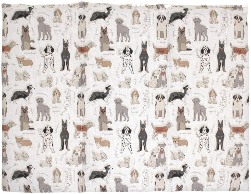 GIRAFFENLAND Bio-Bio Körnerkissen 40x30cm groß - 3-Kammer Kissen - Baumwolle Liebe-Hunde + Bio-Weizen-Roggen