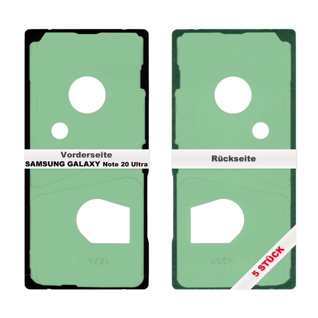 5x Samsung Galaxy Note 20 Ultra Akkudeckel Klebefolie Kleber Backcover Rahmen Batterie Glue Adhesive