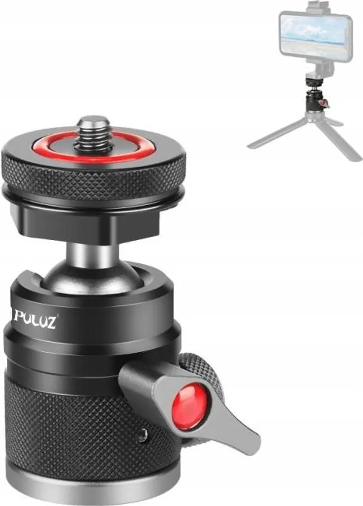 Support rotule caméra 3D avec double griffe flash et fixation 1/4 pouce - 6