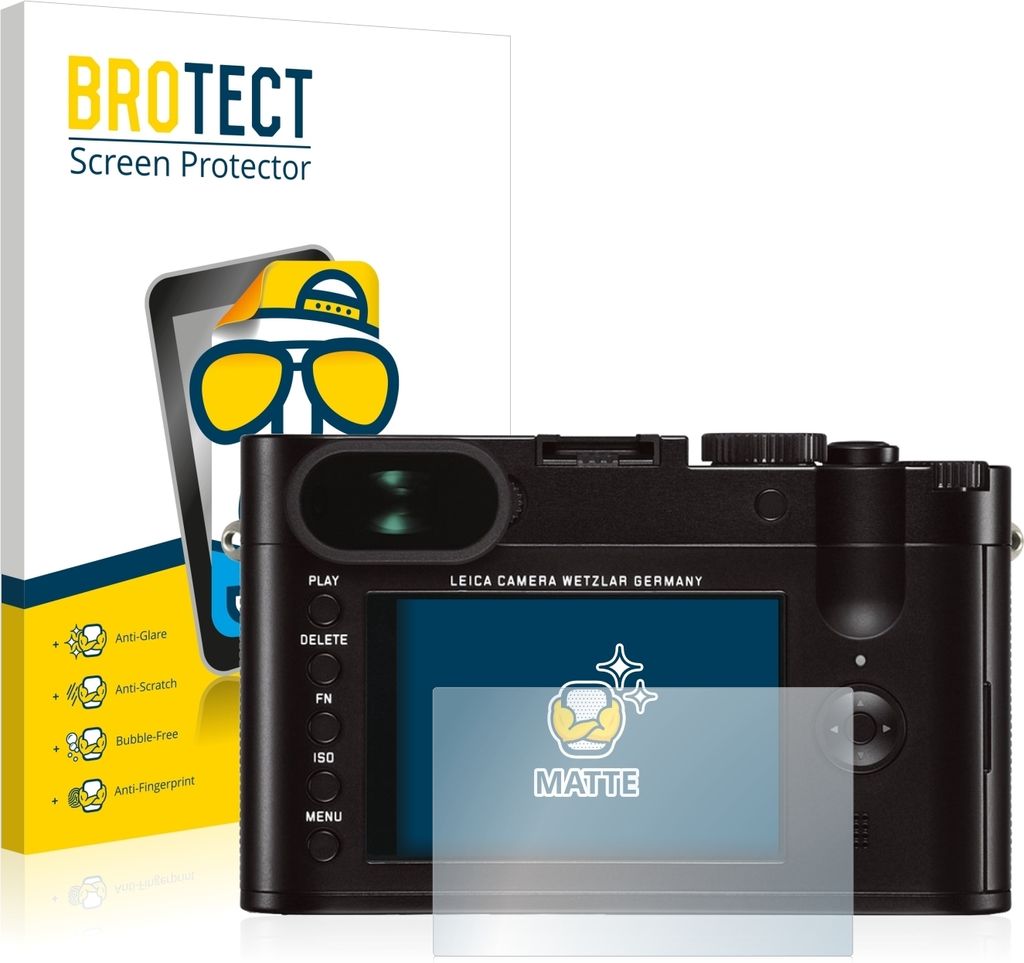 2x BROTECT Schutzfolie für Leica Q (Typ 116) Displayschutz Displayschutzfolie Folie Matt Entspiegelungsfolie
