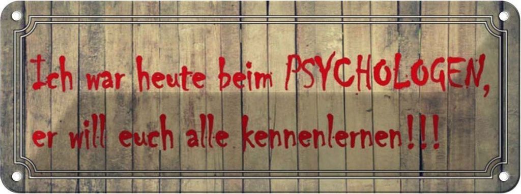 vianmo Blechschild 10x27 cm ich war heute beim Psychologen Dekoration Spruch Zitat