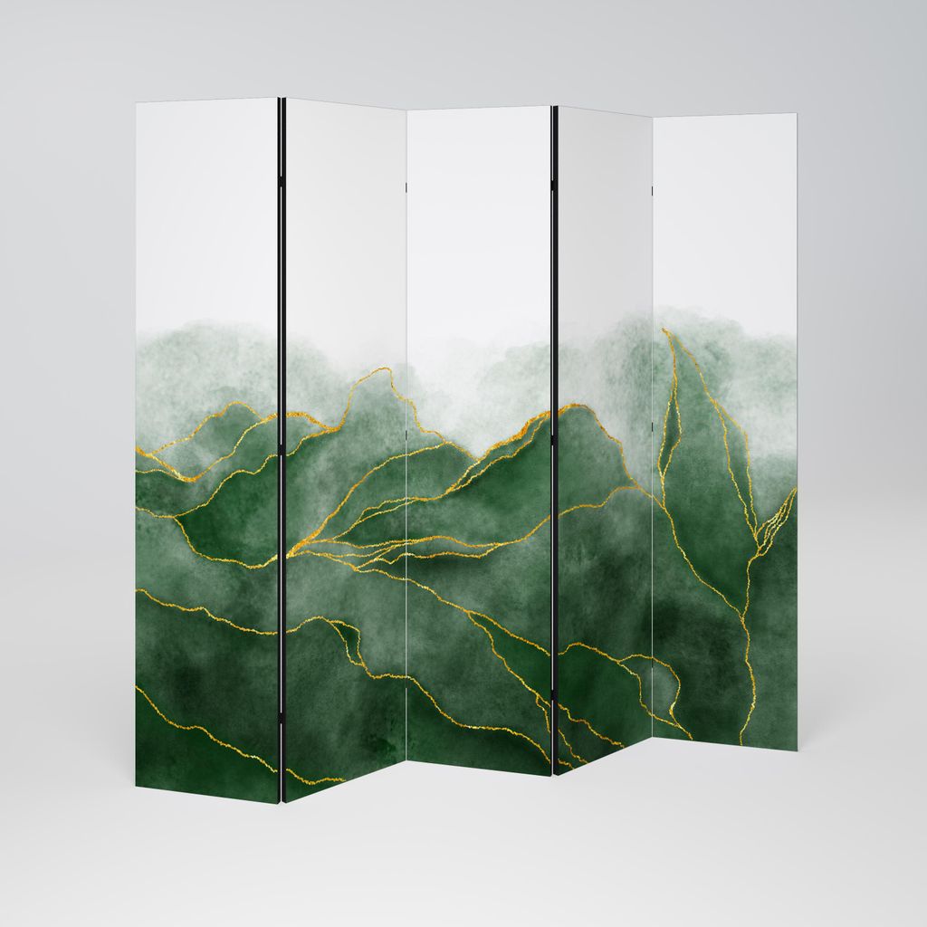 SpaceRebels Paravent Raumteiler - 5-teilig Raumtrenner, Druck 2-Seite - Raumtrenner - Trennwand Wohnung - Room Divider - Spanische Wand Deko Modern...