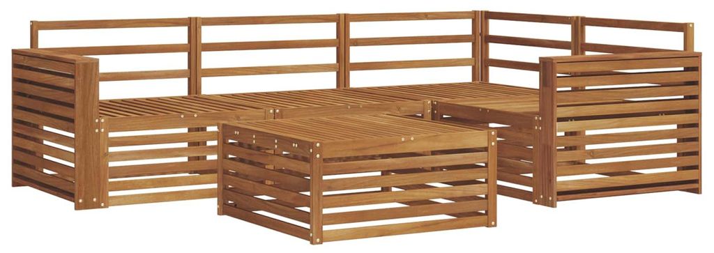 vidaXL Outdoor-Sofagarnitur 5 pcs Natur Massivholz Akazie