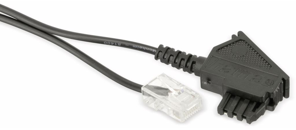 S-IMPULS DSL-Anschlusskabel TAE-F auf RJ45 8P2C, schwarz, 6 m