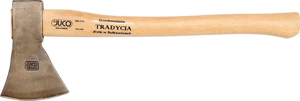 Ascia da Taglio JUCO 1250g - Forgiata a Mano DIN 7294 Legno Faggio