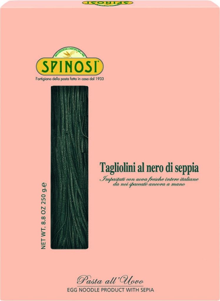 Eierbandnudeln Tagliolini mit Tintenfischtinte 250 gr. - Spinosi
