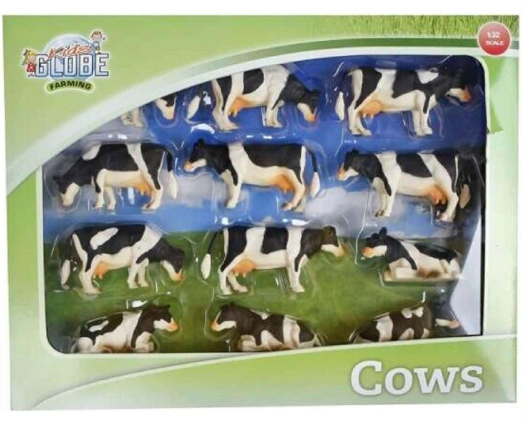 Kids Globe Farming krowa czarno-biała 1:32 stojąca/leżąca Zdjęcie produktu 