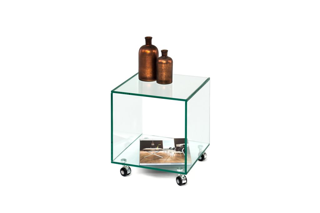 Beistelltisch >7/177< in Klarglas, Glas - 38x44x38cm Produktbild 2