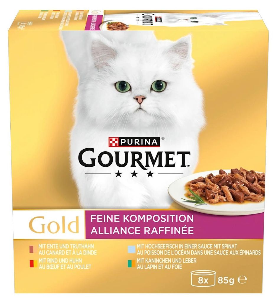 GOURMET Gold Feine Komposition Katzenfutter nass, Produktbild 