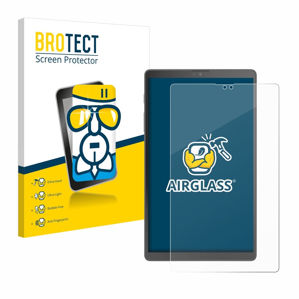 BROTECT Schutzglas für Samsung Galaxy Tab A7 Lite Wi-Fi 2021 (Hochformat) Schutzfolie Panzer Folie Glas Display Schutz klar