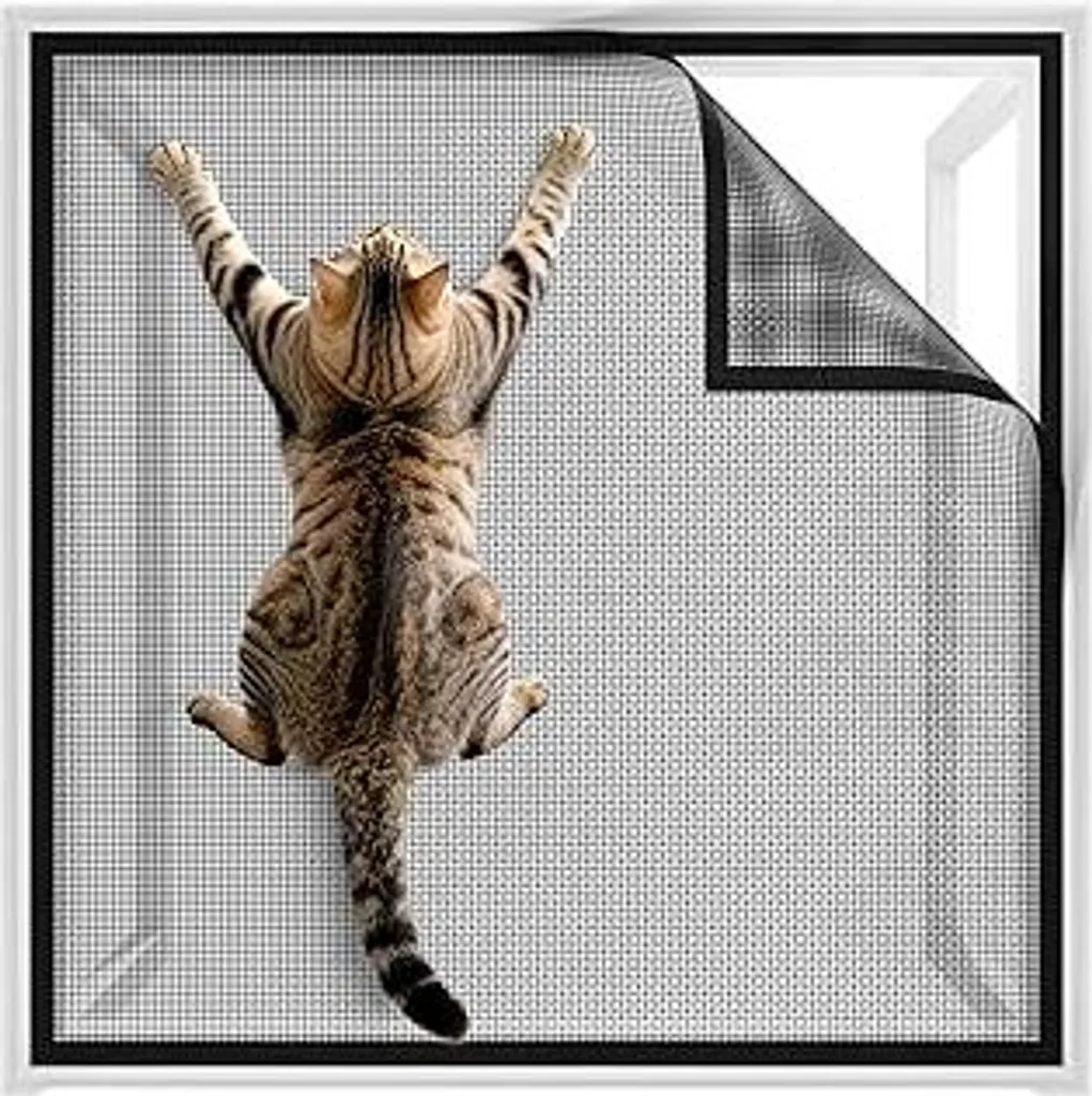 Zanzariera Antigraffio Gatti 100x130 | Rete Rinforzata Senza Fori