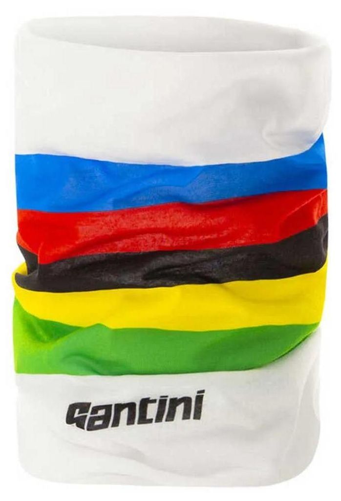 Santini Uci Rainbow Nackenwärmer Weiß Weiß One Size