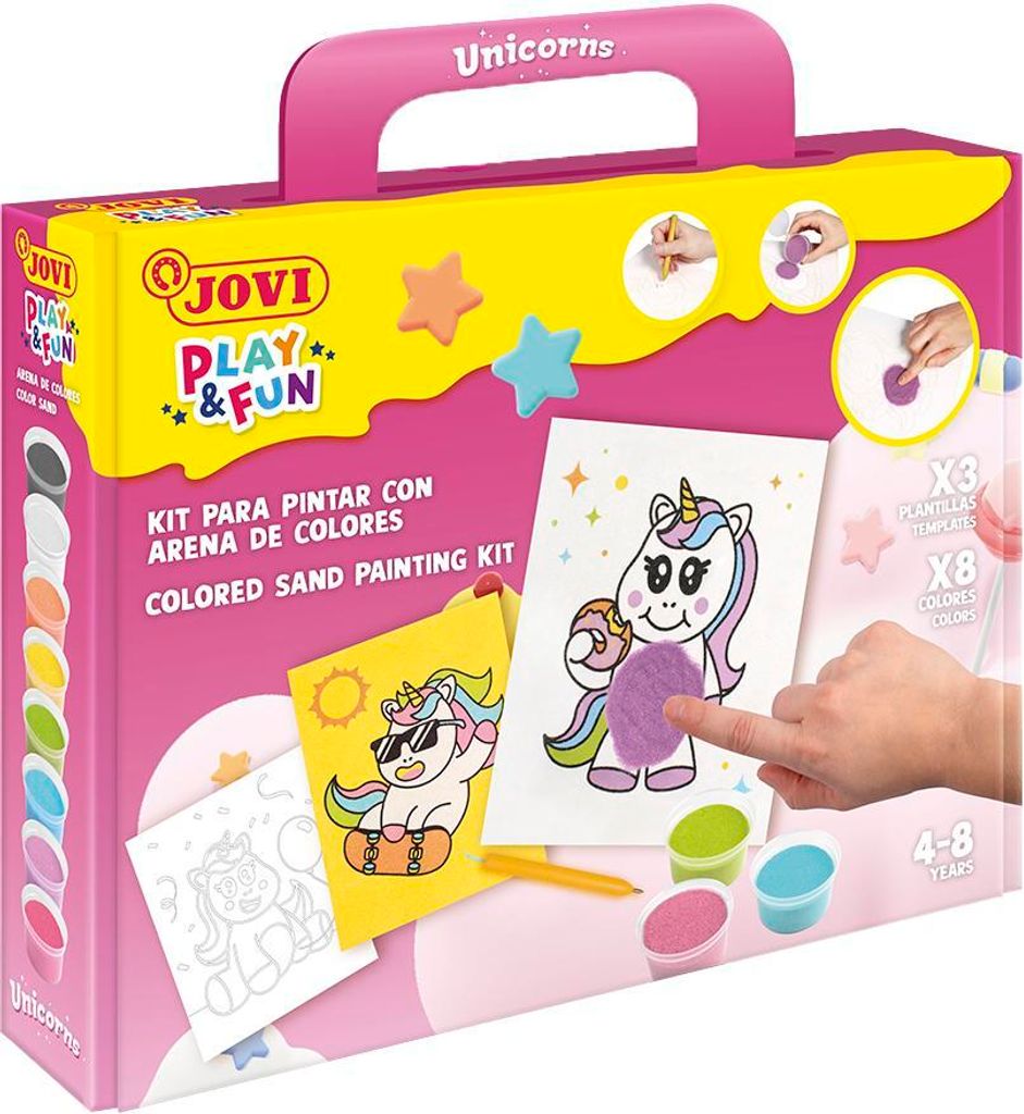 Jovi Play&Fun Sand Painting Kit - Unicorns