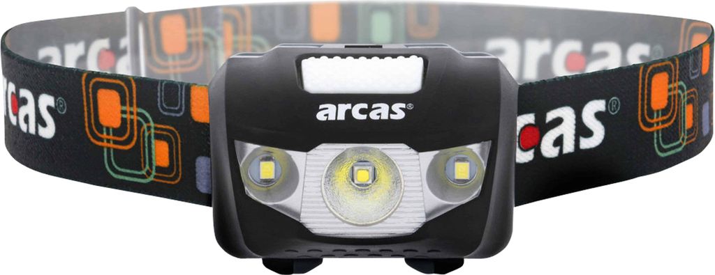 ARCAS LED-Stirnlampe, 5 W, 160 lm, 7 Funktionen, inkl. Batterien