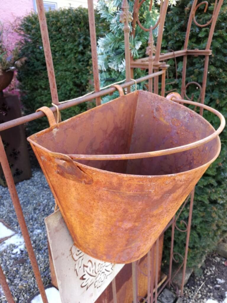 Edelrost Pflanzkübel zum Einhängen