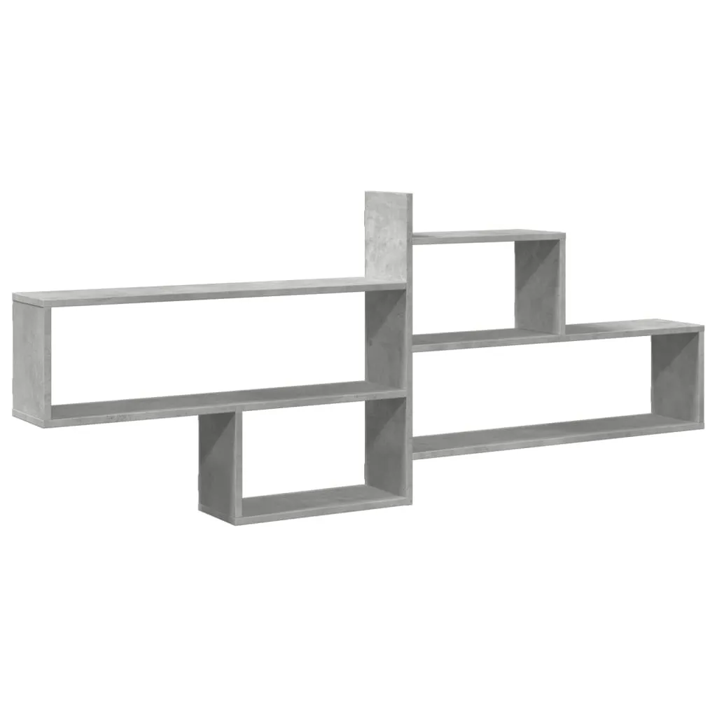 Libreria a Parete Grigio Cemento 167,5x18x68 cm | Design Urban Moderno