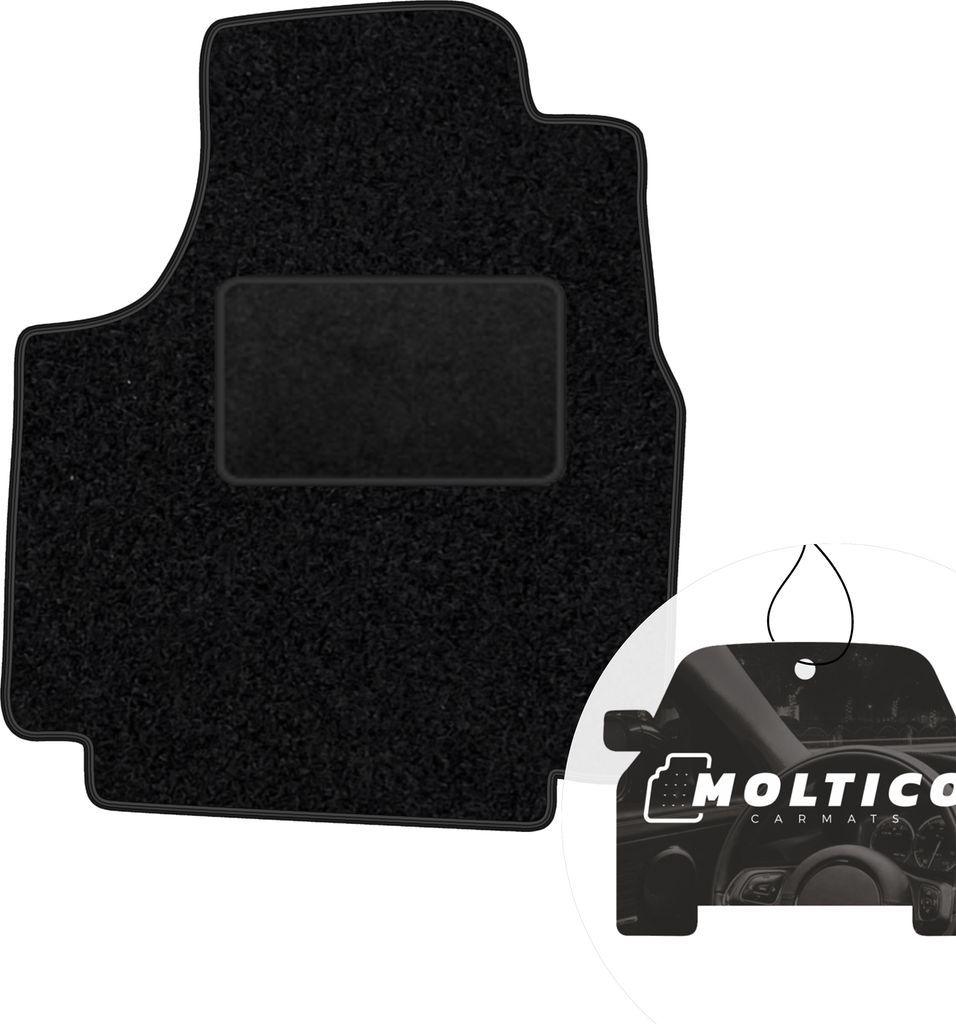 moto-MOLTICO Fahrer Fußmatte Auto Velours Fahrerseite Autoteppiche Schwarz Fahrermatte 1-teilig passend für Citroen Jumpy I Fiat Scudo I Peugeot ...