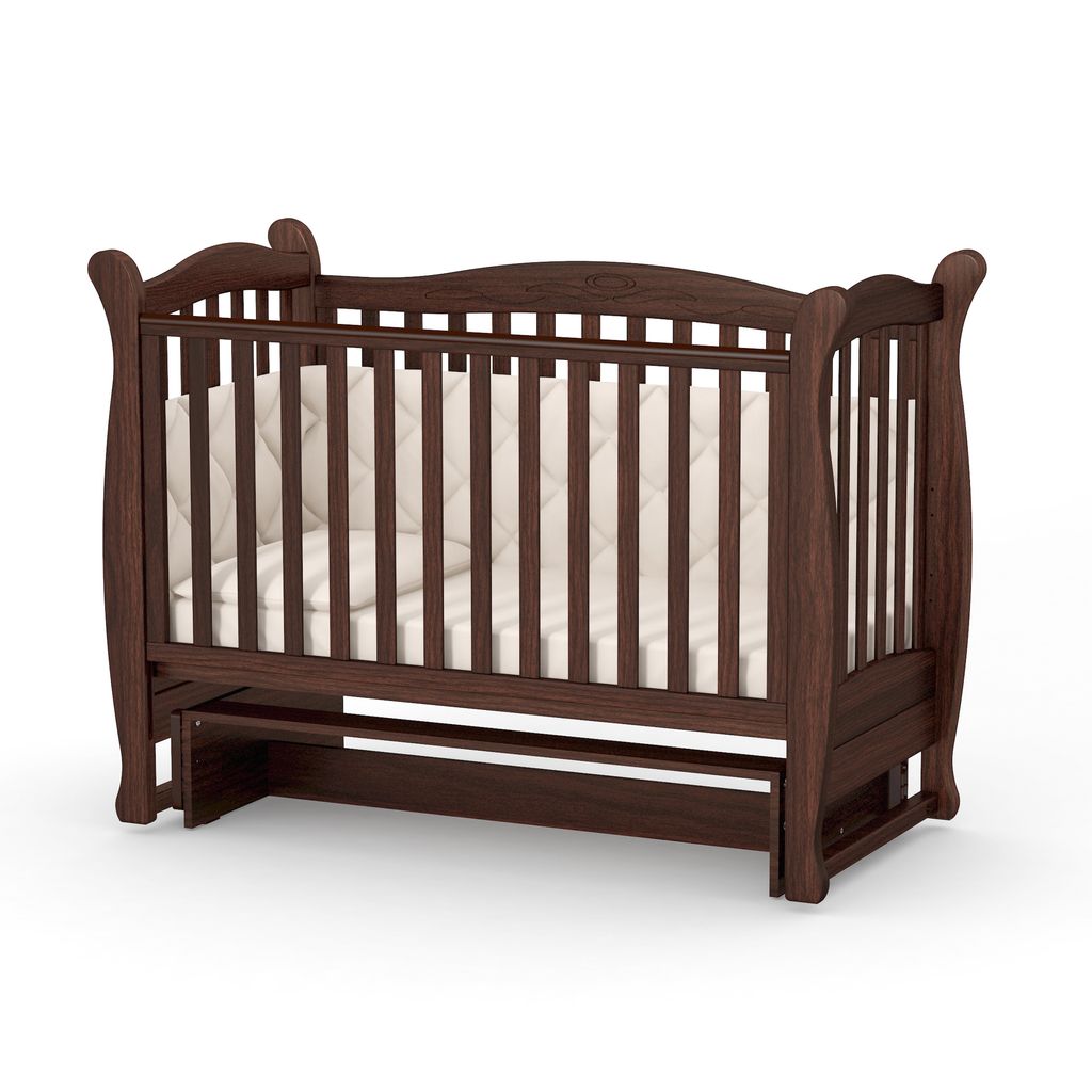 Veres Monaco Babybett 120x60cm Aus Buche Massivholz - Premium Gitterbett Mit Höhenverstellbarem Boden