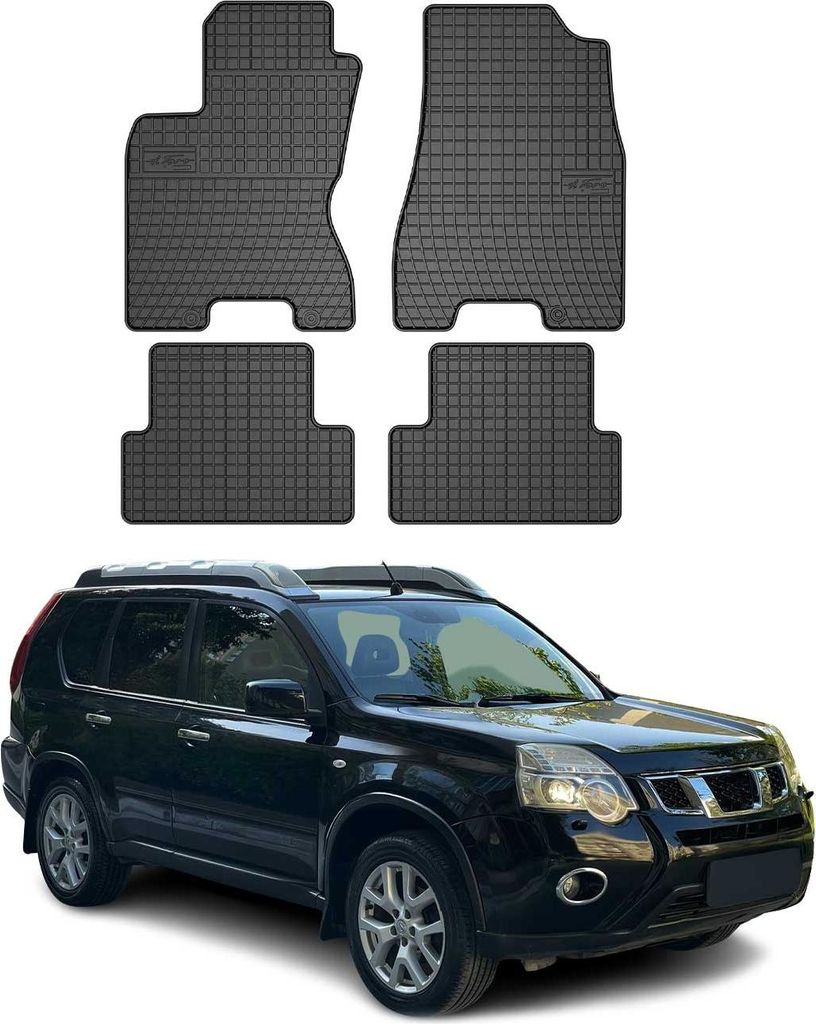 2008-2013 Nissan X-Trail Tapis de sol en caoutchouc noir 4 Image du produit 