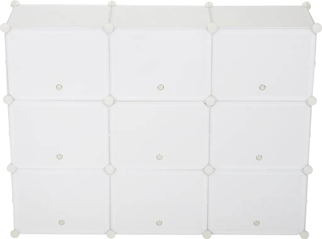 Meuble Chaussures Entrée Gain de Place 15 Compartiments Blanc Modulable - 6