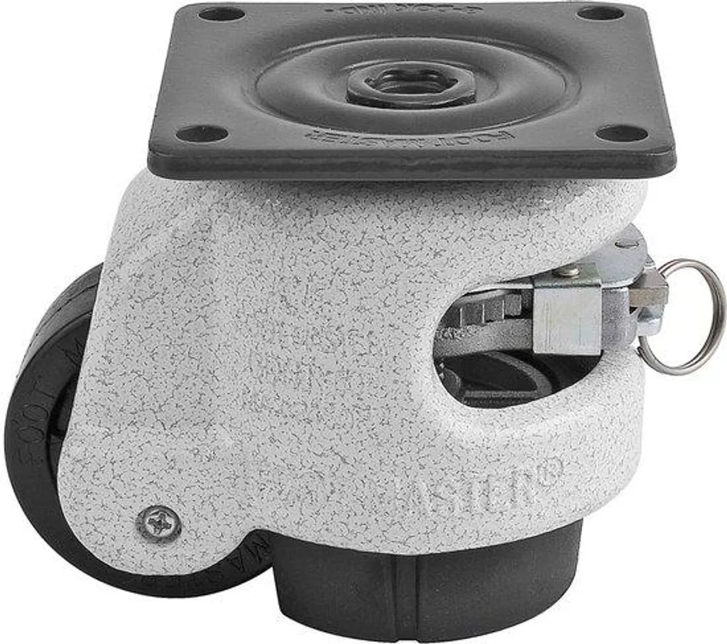 Roulette Pivotante en Nylon avec Patin NBR 250kg Ivoire 72x72 mm