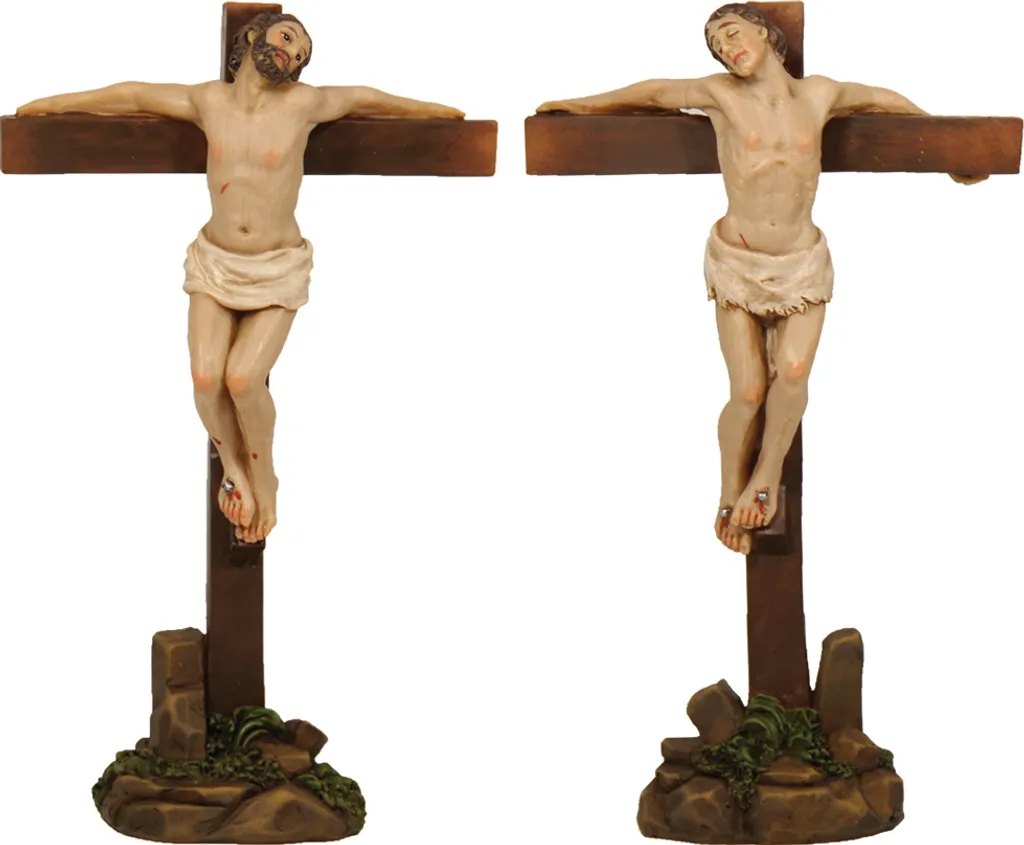 2x statuette FADEDA Passion: 2 ladri / altezza: 9 cm / dipinte a mano / figure dettagliate del presepe - accessori per culla per la decorazione della tavola natalizia