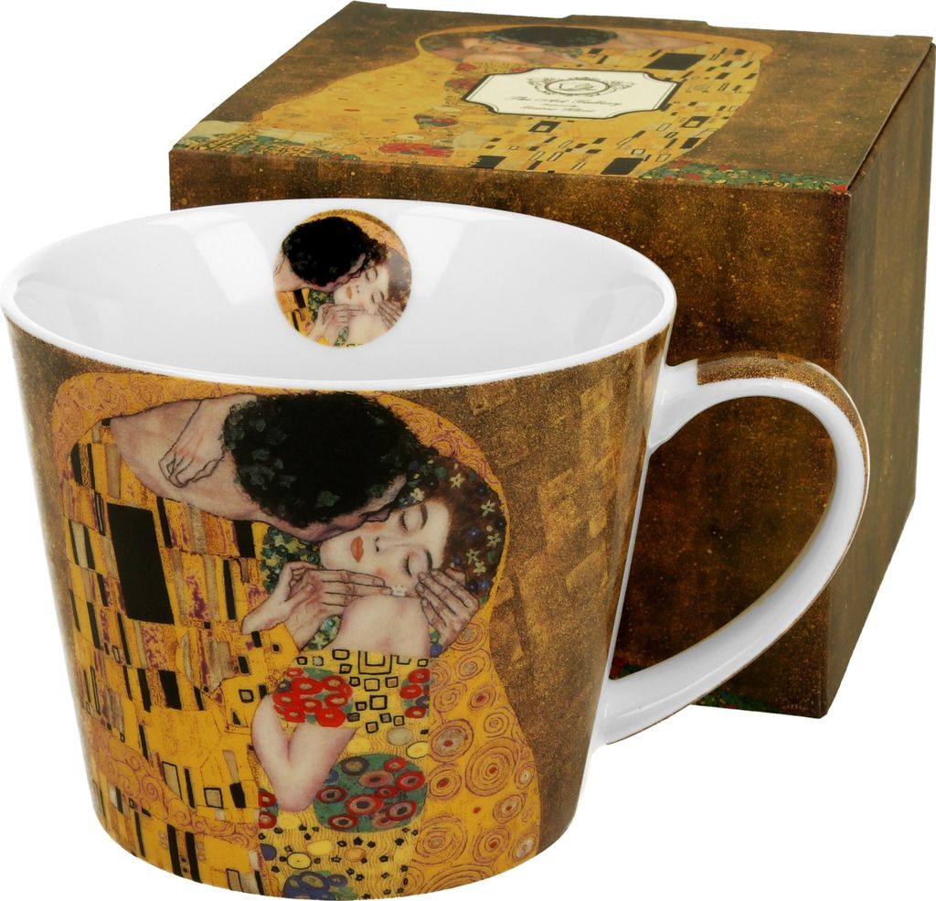 DUO ART GALLERY Becher 610 ml THE KISS New Bone China Produktbild 