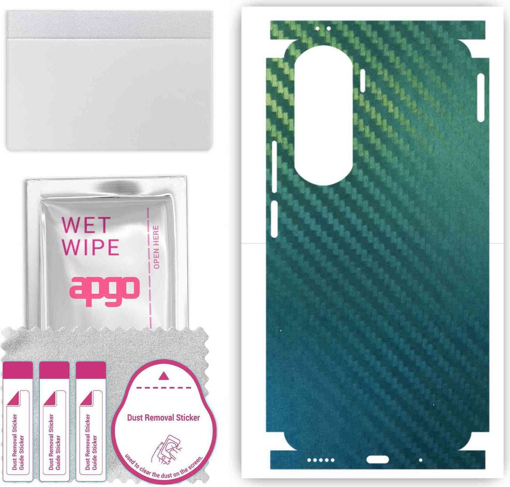 apgo Rückseite + Seiten Schutzfolie, Skin, kompatibel mit Honor 90 Lite, Hinten Displayschutzfolie aus Vinylfolie, kratzfest, einfache Montage - K...