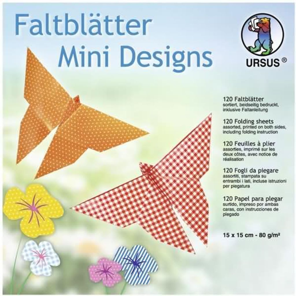 Faltblätter Mini Designs 80g/qm 15x15cm 30 Designs VE=120 Blatt