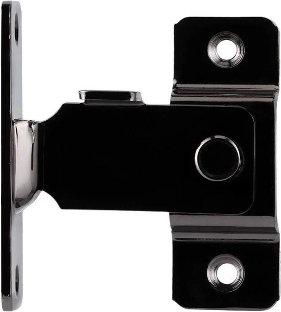 Loquet porte coulissante 90 degrés noir en inox pour salle de bain